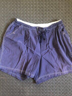 JMS JUST MY SIZE NAVY BLUE SHAPED FIT BOARD SHORTS PLUS SIZE 2X